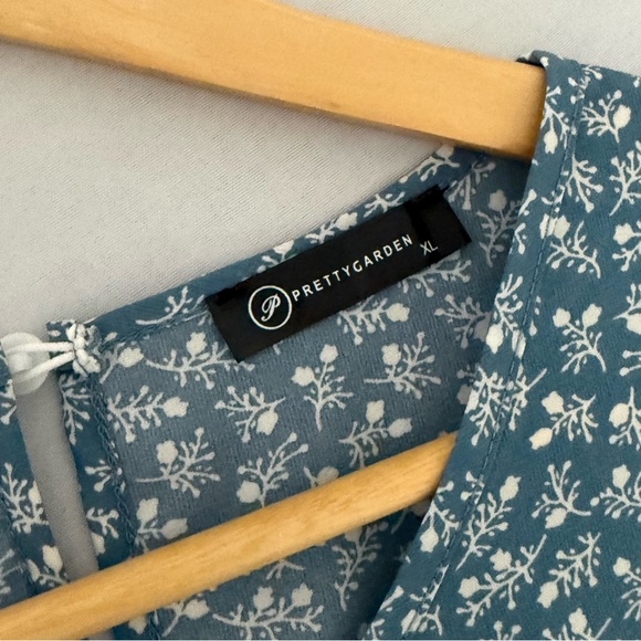 Prettygarden Chic Blue Floral Maxi Dress Size XL - Picture 5 of 6